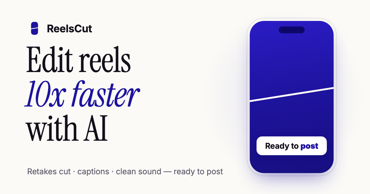 I built an AI Instagram Reels Editor that gets you ready to post reel in couple minutes from any raw